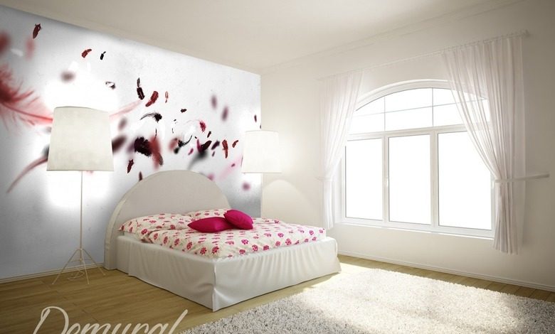 eine rosa bettdecke fototapete fur schlafzimmer fototapeten demural