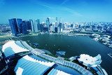 Blick auf Südteil von Singapur
