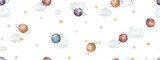 Bunte Himmelslandschaft im Cartoon-Stil