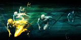 Dynamik des futuristischen Sprintstarts