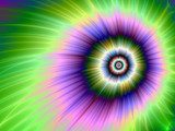 Fluoreszierende Spirale in sanften Farben