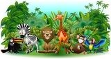 Fröhliche Dschungelwelt im Kinderzimmer