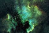 Grüner Nebel im Sternenhimmel