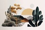 Herbstliche Landschaft im Minimalstil