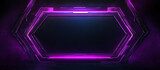 Leuchtender Cyber-Rahmen im Neonlicht
