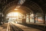 Lichtspiel im alten Bahnhof