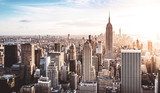 Lichtspiel über der Skyline von New York
