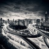 Nächtliche Flussläufe des Verkehrs