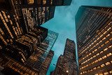 Nächtliche Skyline in Dynamik