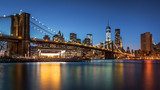 New Yorks Skyline bei Nacht
