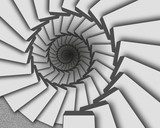 Optische Täuschung als spiralförmiges Design