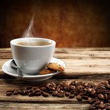 Rustikales Kaffeegenuss-Motiv