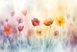 Sanfte Blütenpracht im Aquarellstil