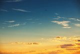 Sanfter Flug im Abendglühen