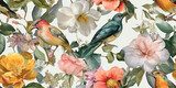 Sanftes florales Vogelparadies