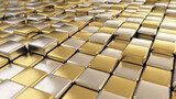 Schimmernde Metropolis im gold-silbernen Glanz