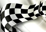 Schwarzes & weißes Rennflaggen-Design