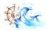 Segelnd durch die blaue See