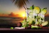 Sommerliche Cocktailstimmung am Strand