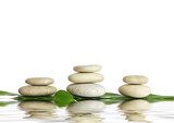 Zen-Harmonie aus Stein und Blatt