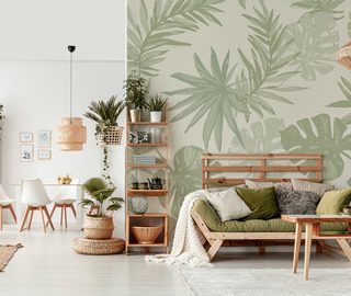 tropischer akzent im wohnzimmer fototapete furs wohnzimmer fototapeten demural