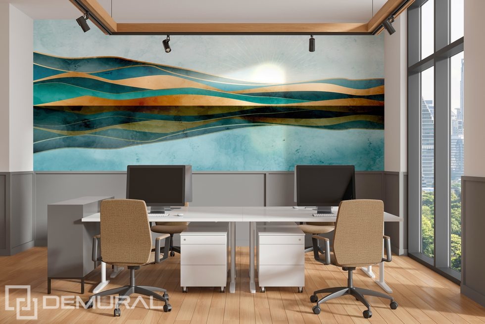 Die Energie des Morgens über der Wasseroberfläche Fototapete fürs Büro Fototapeten Demural