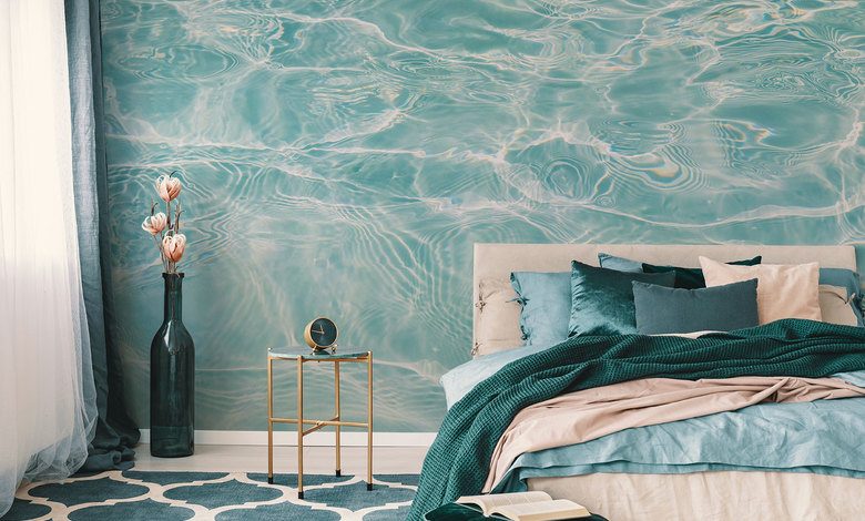 hypnotischer glanz der wasseroberflache fototapete fur schlafzimmer fototapeten demural