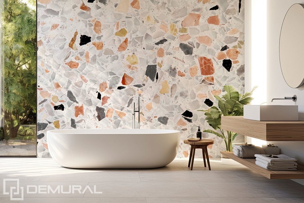 Mosaikakzent im modernen Interieur Fototapeten Texturen Fototapeten Demural