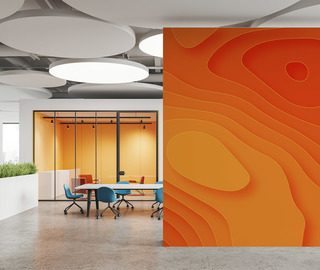 energiegeladene abstraktion in orangetonen fototapeten abstrakte fototapeten demural