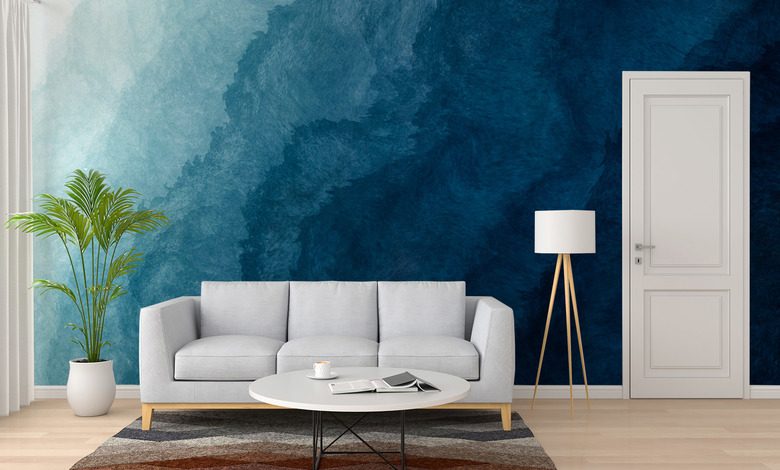 abstrakte struktur in tiefen marineblautonen fototapete furs wohnzimmer fototapeten demural