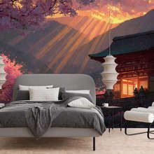 Japanischer-tempel-im-glanz-des-sonnenuntergangs-fototapeten-orientalische-fototapeten-demural