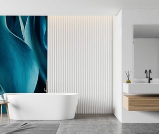 turkise eleganz floraler blutenblatter fototapeten fur badezimmer fototapeten demural