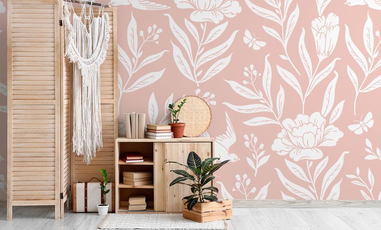 zarte bluten im dezenten boho stil fototapete furs wohnzimmer fototapeten demural