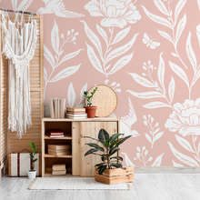 Zarte-bluten-im-dezenten-boho-stil-fototapete-furs-wohnzimmer-fototapeten-demural
