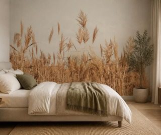 naturalistischer stil mit pflanzlichem motiv fototapete fur schlafzimmer fototapeten demural