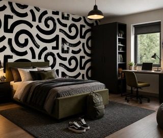 dynamische formen in schwarz weiss grafik fototapeten fur teenager fototapeten demural
