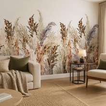 Elegante-dekoration-mit-pampasgras-fototapete-furs-wohnzimmer-fototapeten-demural