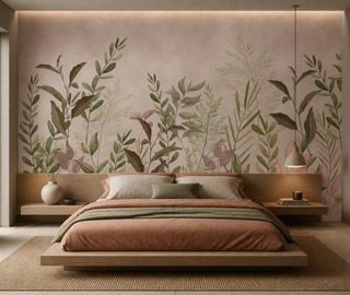 kontrast zwischen warmen blattern und kuhlem hintergrund fototapete fur schlafzimmer fototapeten demural