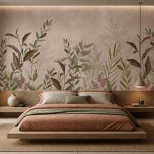 Kontrast-zwischen-warmen-blattern-und-kuhlem-hintergrund-fototapete-fur-schlafzimmer-fototapeten-demural