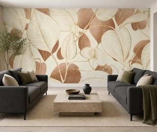 sanftes licht betont das blattreiche motiv fototapete furs wohnzimmer fototapeten demural