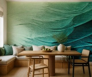 kontrastierender rhythmus von federn in kuhlen farbtonen fototapeten abstrakte fototapeten demural