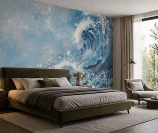 rhythmischer ausdruck des wellenformigen motivs im schlafzimmer fototapete fur schlafzimmer fototapeten demural