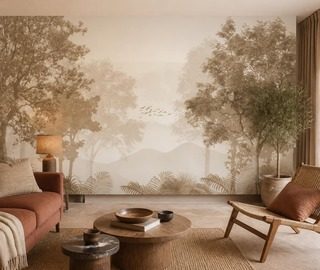 naturlicher kontrast zwischen warmen und kuhlen tonen fototapete furs wohnzimmer fototapeten demural