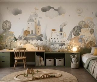 sanfter rhythmus und marchenhafte panorama wandgestaltung fototapete fur kinderzimmer fototapeten demural