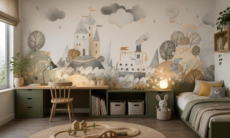 sanfter rhythmus und marchenhafte panorama wandgestaltung fototapete fur kinderzimmer fototapeten demural