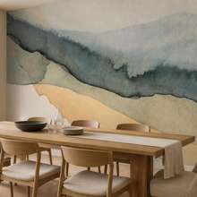 Pastellfarbene-landschaftsschichten-im-aquarellstil-fototapeten-abstrakte-fototapeten-demural