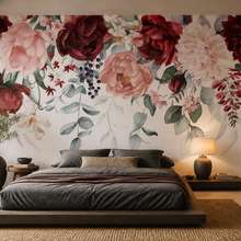 Weiches-licht-auf-floralem-motiv-fototapete-fur-schlafzimmer-fototapeten-demural