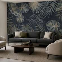 Dekorative-pflanzenexpression-auf-dunklem-hintergrund-fototapete-furs-wohnzimmer-fototapeten-demural
