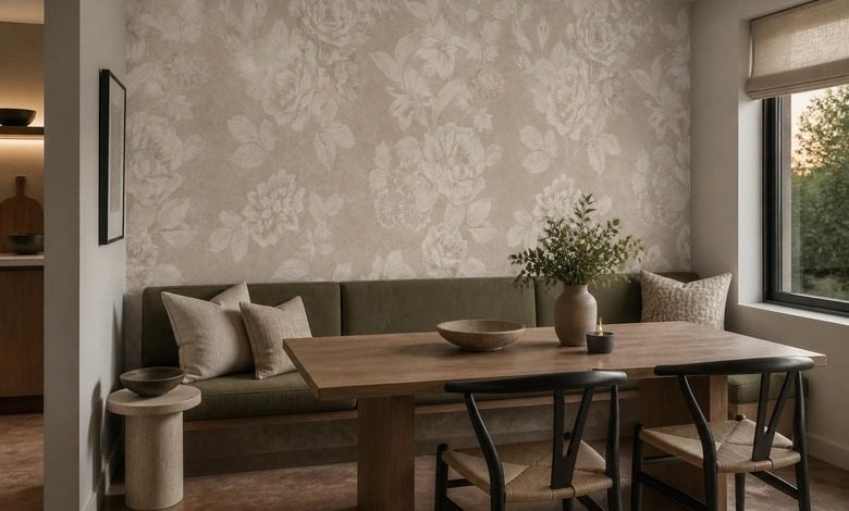 elegante wandgestaltung mit floralem muster fototapeten blumen fototapeten demural