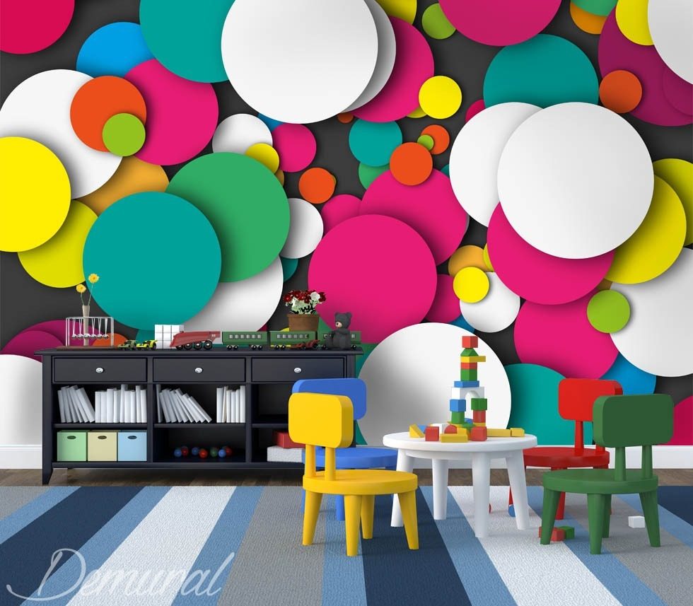 Wand-Kaleidoskop Fototapete für Kinderzimmer Fototapeten Demural